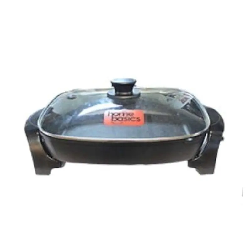 Home Basics Rectangular Electric Fry Pan – Marble Non-Stick Coating 1