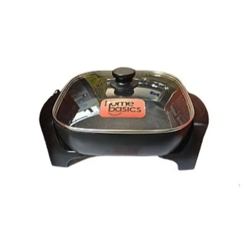 Home Basics Square Electric Fry Pan With Non-Stick Marble Coating 1