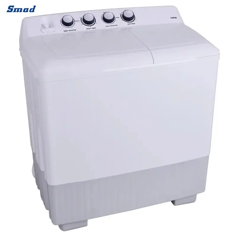 Home Basics Twin-Tub Washing Machine With Drain Pump – 14Kg Capacity 1