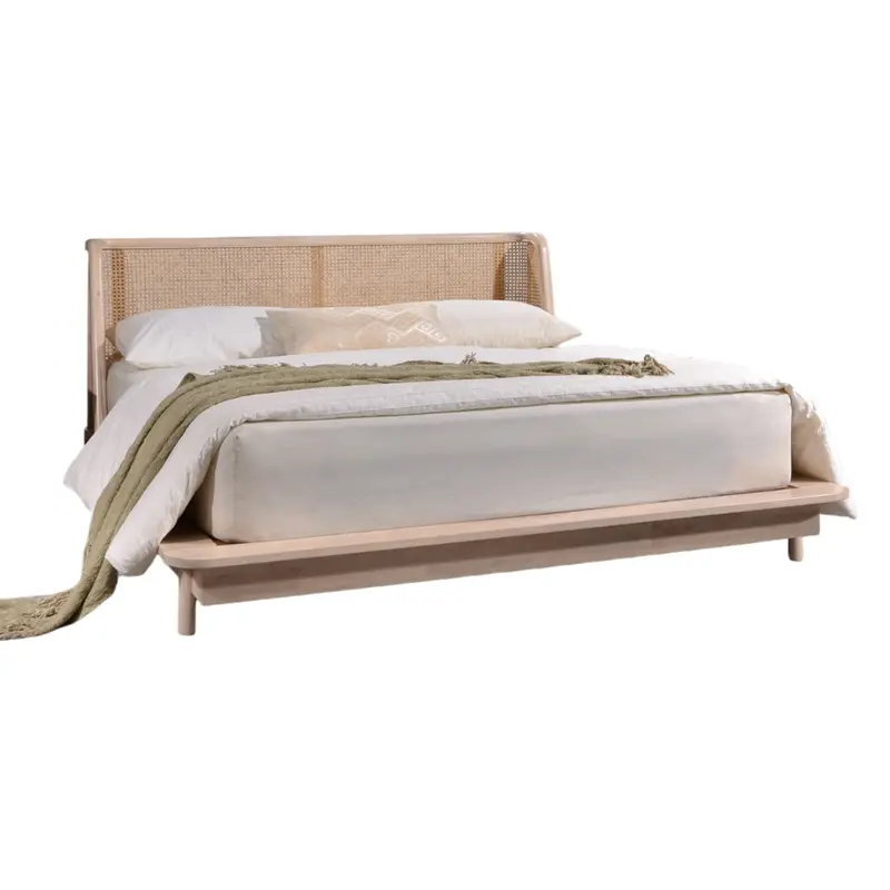 Inception King-Size Bed Frame – 2030 × 1830Mm, Milk Oak Finish 1