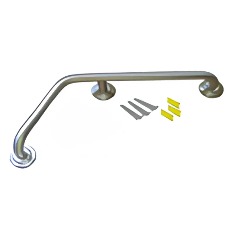 Inox L-Shaped Grab Bar – 410 × 240 × 25 Mm, 115° Angle Support Rail 1