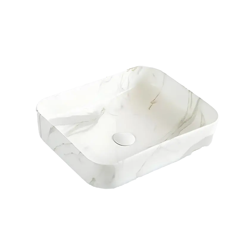 Inox Marb Square Basin – 500Mm, White Finish 1