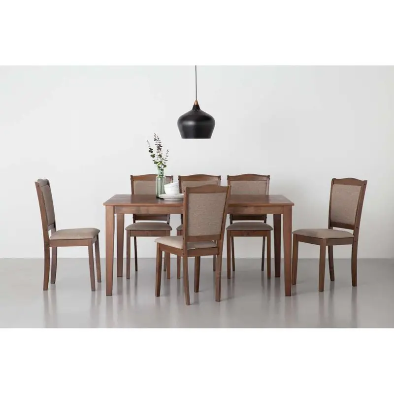 Ivan Paco Cocoa-Colored Dining Set – 7-Piece, No Warranty Included 1