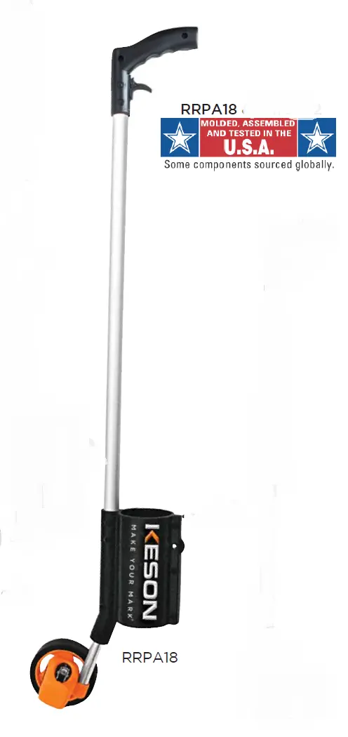 Keson Rrpa18 Dual-Function Measuring Wheel With Upside-Down Paint Marking Wand 1