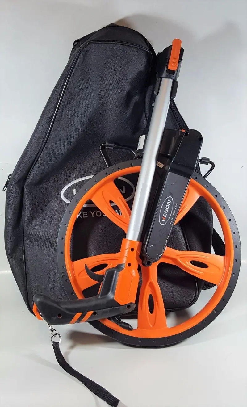 Keson Rrt12 Folding Measuring Wheel With Backpack Case, Trigger Brake & Reset 1