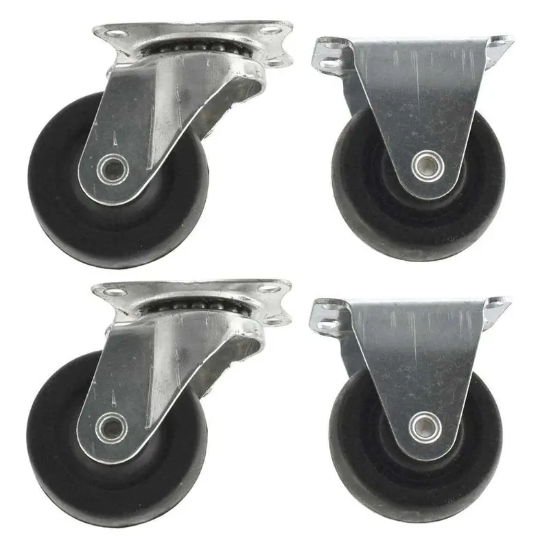 Kmt 40 Mm Locking Castor Plates – Brake-Fitted, Set Of 4 1