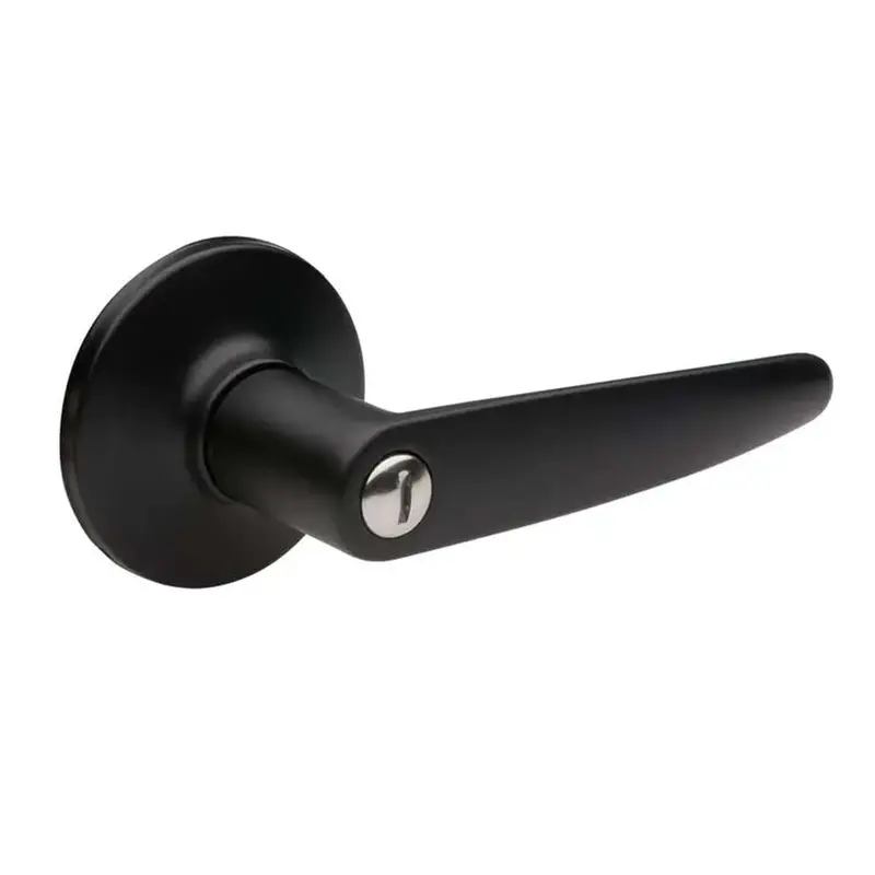 Lane Avalon Matte Black Privacy Lever Handle Set 1