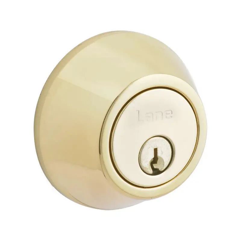 Lane Double-Cylinder Deadbolt – Polished Brass Finish 1