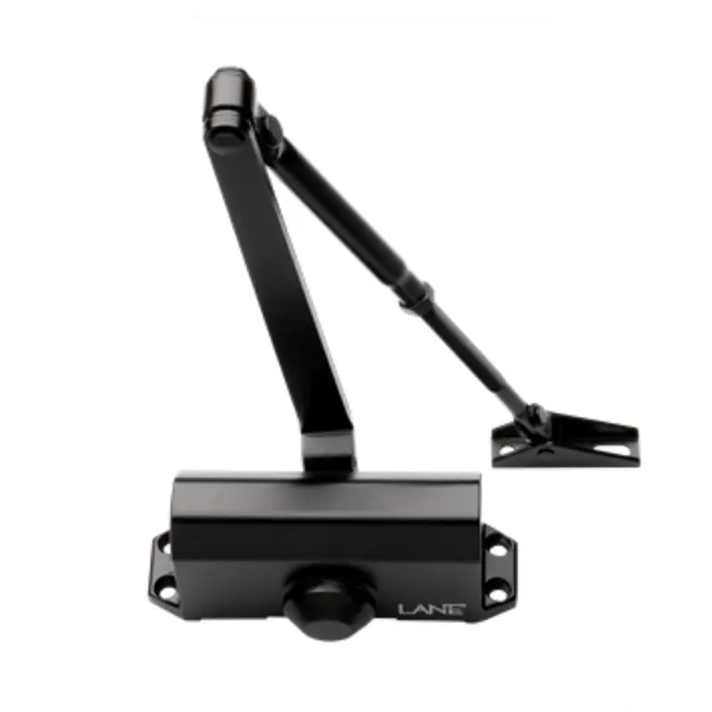 Lane Hydraulic Door Closer – Standard Duty Matte Black Finish, Adjustable Closing Speed 1