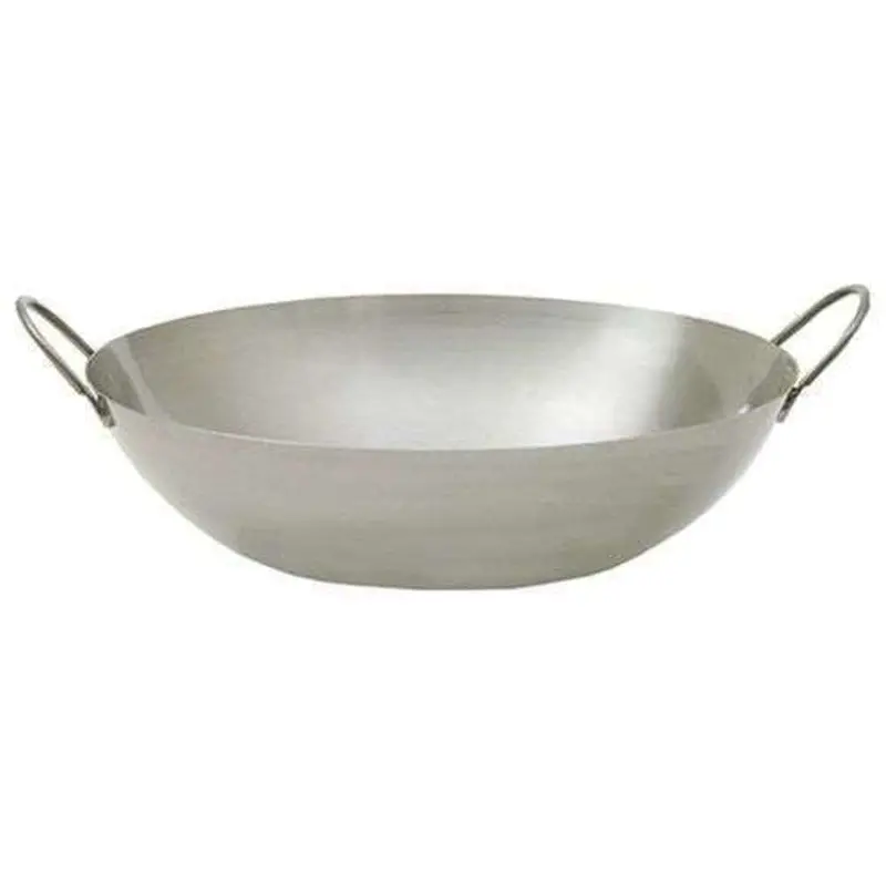 Large Stainless Steel Karahi With Comfort Grip Handle – 55Cm 1