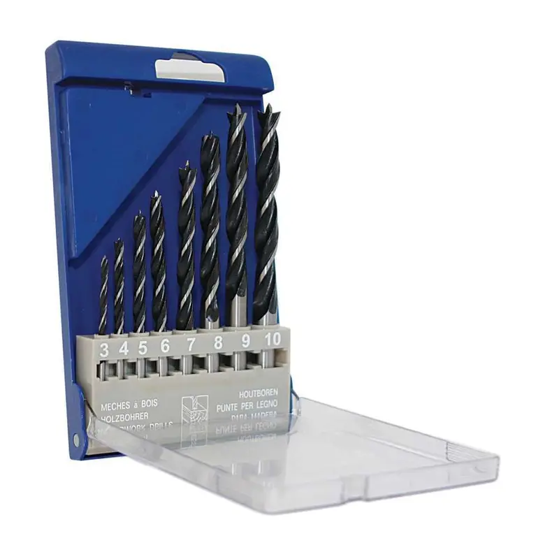 Makita Brad Point Drill Bit Set – 8-Piece (3–10 Mm) For Clean Wood Holes 1
