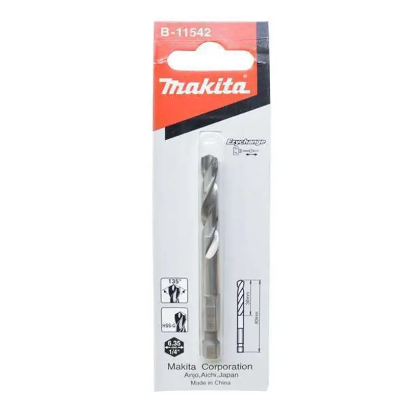 Makita Hss-G Split-Point Pilot Drill Bit – 1/4" Shank, 135° Point 1