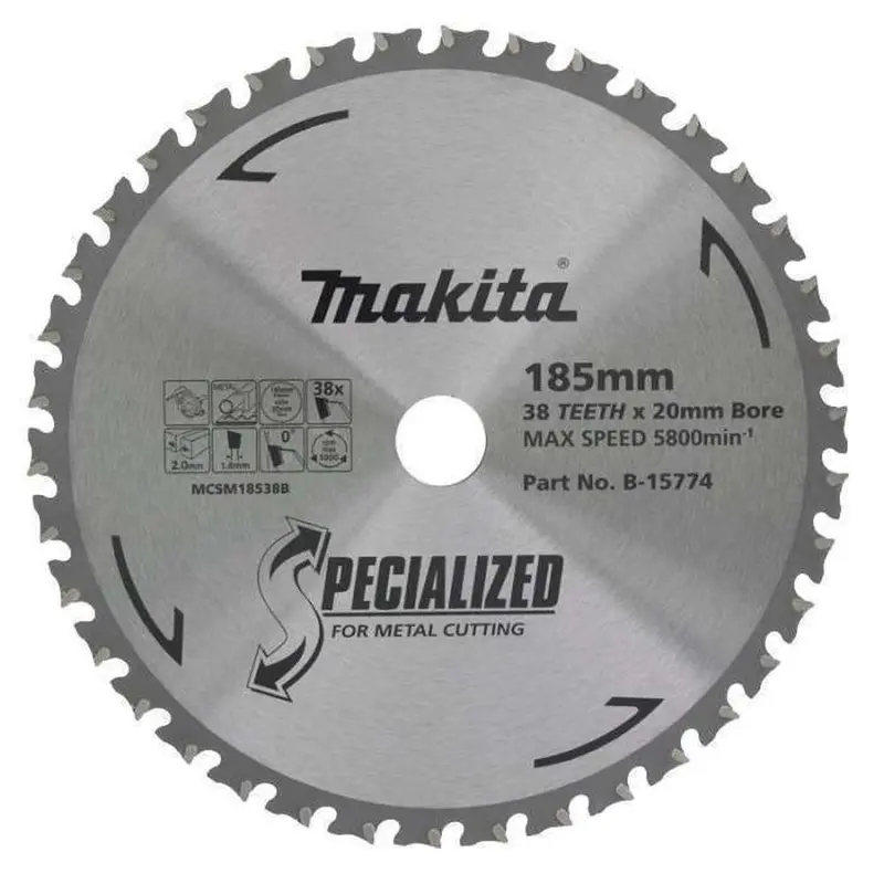 Makita Metal Cold-Cut Circular Blade – 185Mm X 38 Tooth 1