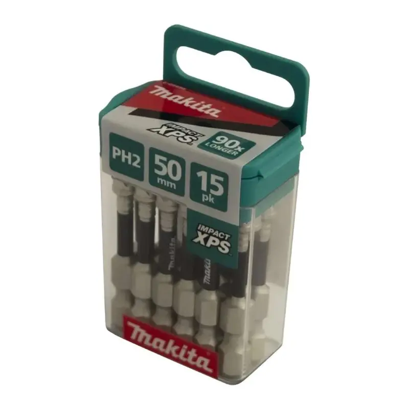 Makita Ph2 Impact Driver Bits – 50 Mm Power Bit Set, 15-Piece Pack 1