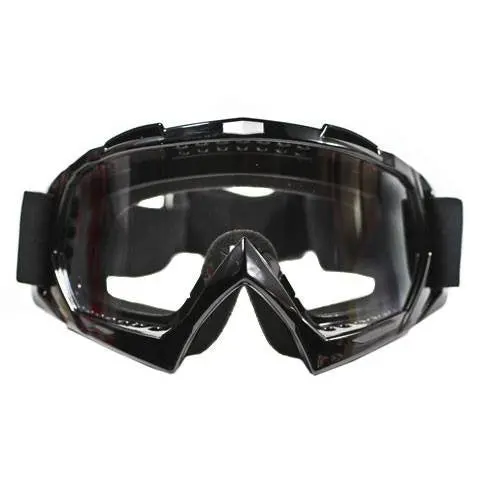 Matte Black Off-Road Racing Goggles With Uv Protection 1