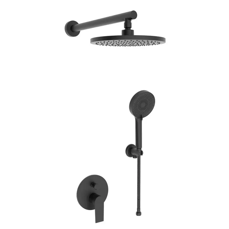 Neptune Ii Matte Black All-In-One Shower System – Rail-Free Design (400 Mm Height) 1