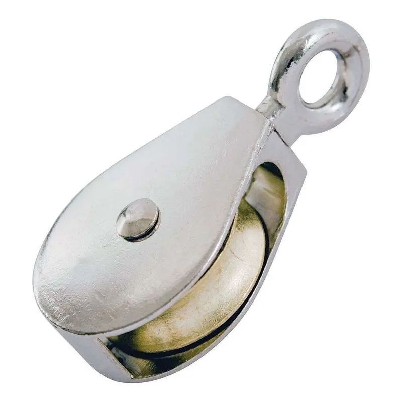 Nickel-Plated Single Awning Pulley – 50Mm Diameter, Fixworx 1