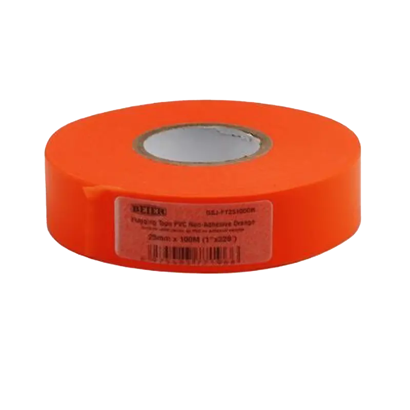 Non-Adhesive Pvc Flagging Tape – Orange, 25Mm × 100M 1