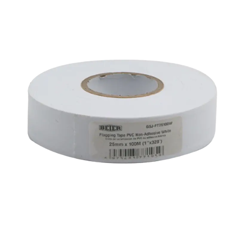 Non-Adhesive Pvc Flagging Tape – White, 25Mm × 100M 1