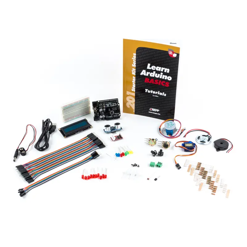 Osepp Arduino Starter Kit 201 – Advanced Uno R3 Plus Learning Bundle 1