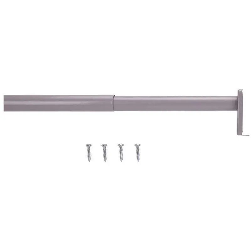Prosource Adjustable Closet Rod – Telescoping Silver Rod, Extends From 30 To 48 Inches 1
