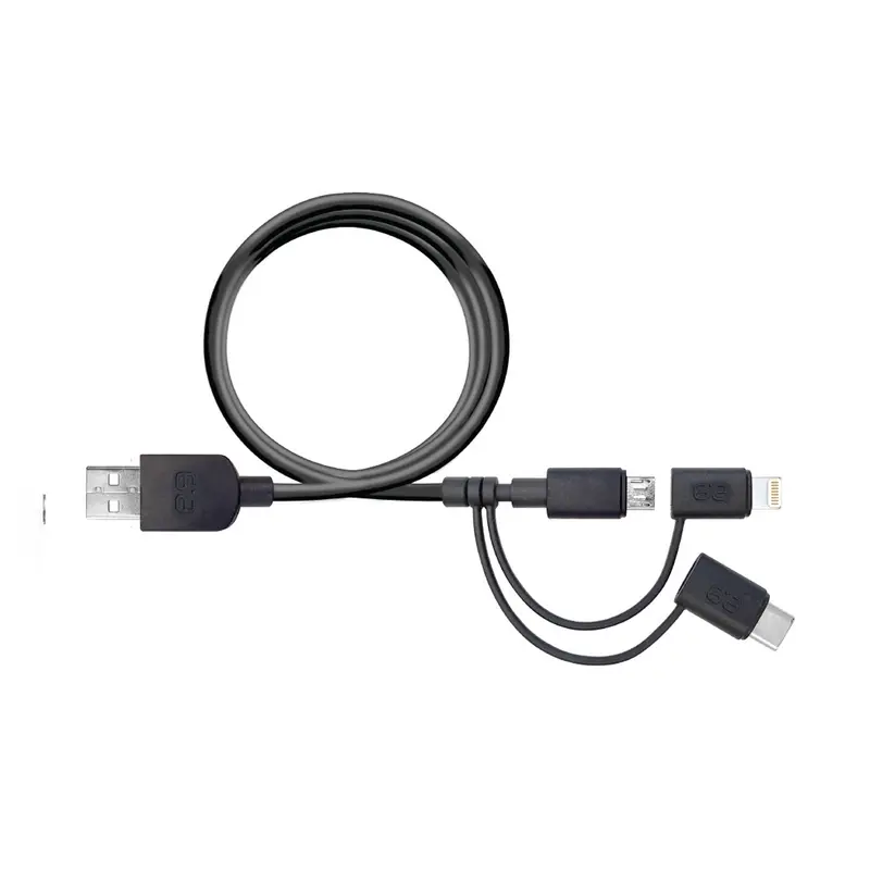 Puregear 4-Foot 3-In-1 Universal Cable – Lightning, Micro Usb & Usb-C Sync And Charge 1