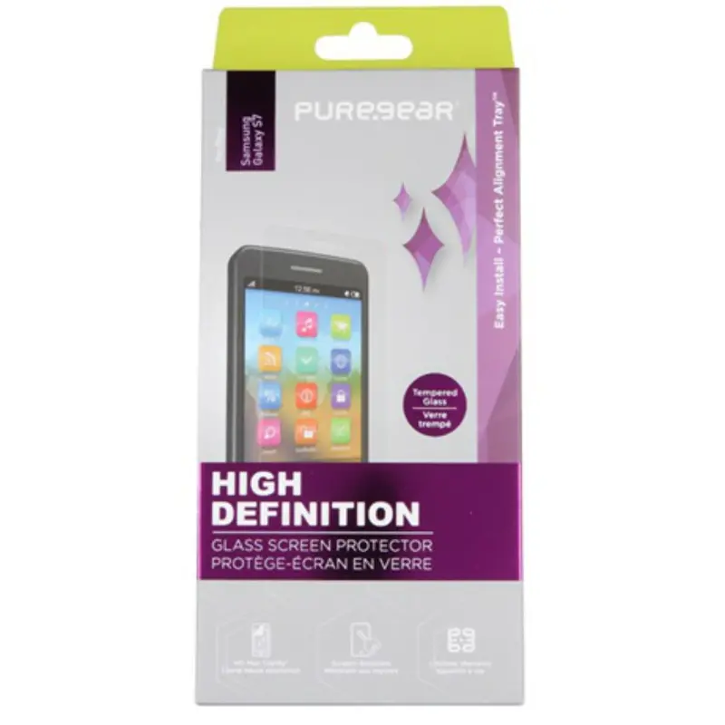 Puregear Hd Clarity Tempered Glass Screen Protector With Alignment Tray — Samsung Galaxy S7 1
