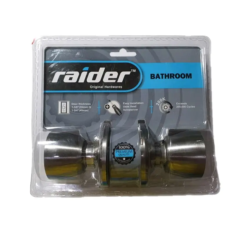 Raider Matte Black Privacy Door Lock 1