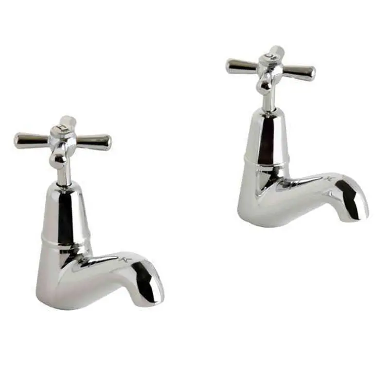 Ram Dorset Pillar-Style Basin Taps – Chrome Finish 1