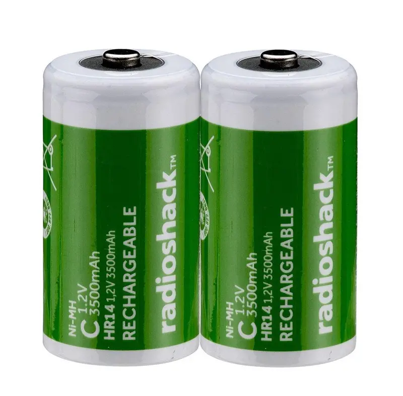 Rechargeable C-Size Nimh Batteries – 2-Pack 1