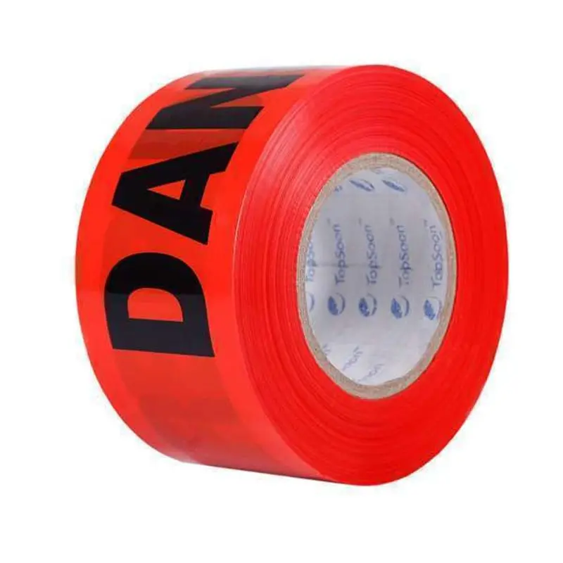 Red 'Danger' Safety Warning Tape – 75Mm × 150M Roll 1