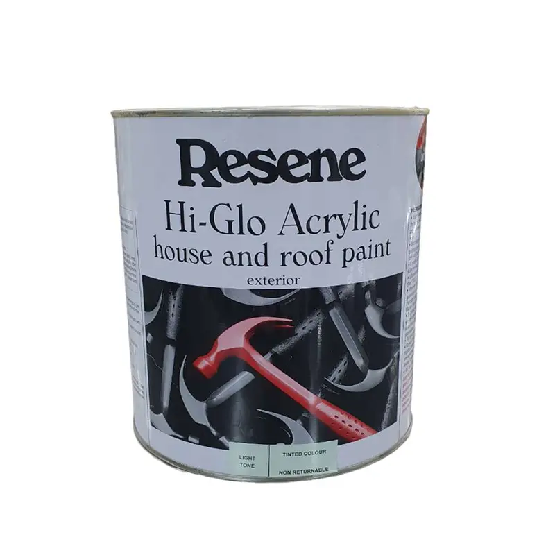 Resene Hi-Glo Gloss Acrylic Paint – Light Tone, 4-Litre High-Shine Interior/Exterior Finish 1
