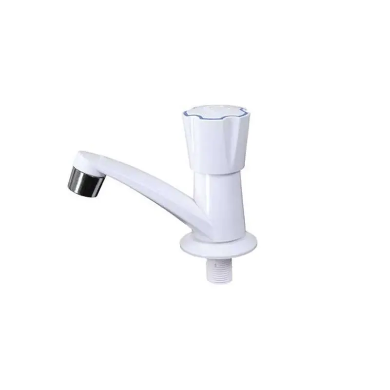 Shine Threaded White Pillar Tap (P1) 1