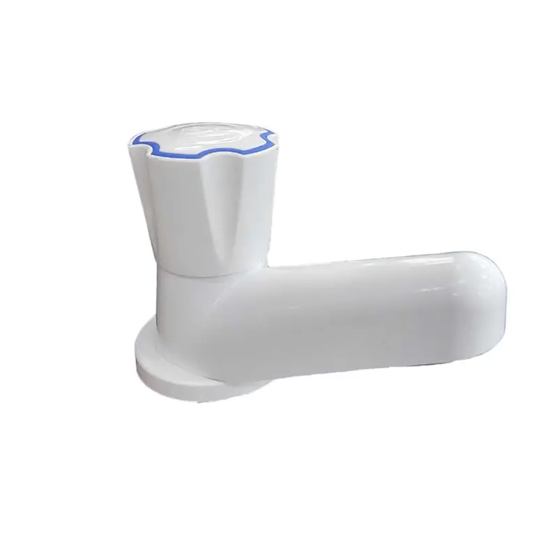 Shine White Basin Pillar Tap 1