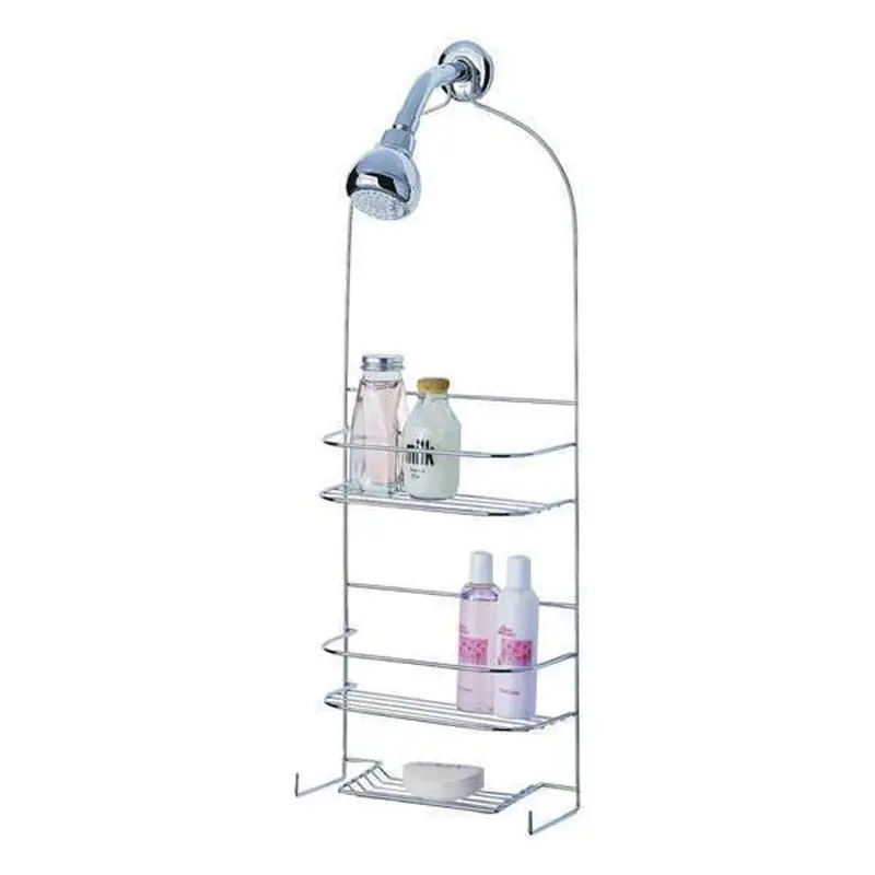 Simple Spaces Deluxe Shower Caddy – White, Multi-Tier Storage 1