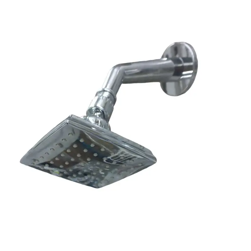 Square Shower Head With Arm And Flange – 4-Inch (Shine Series) 1