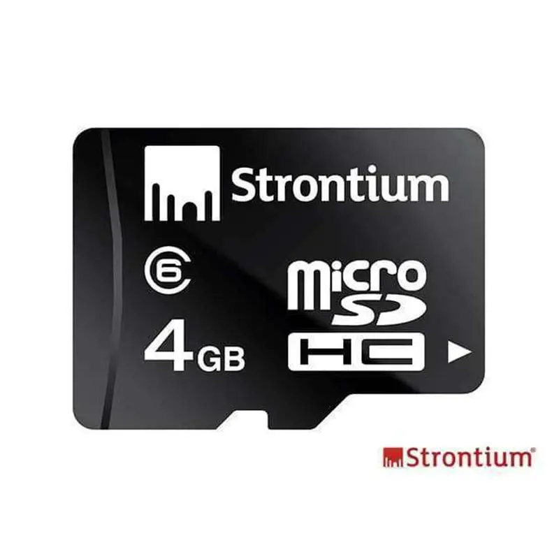 Strontium 4Gb Microsdhc Memory Card With Sd Card Adapter 1