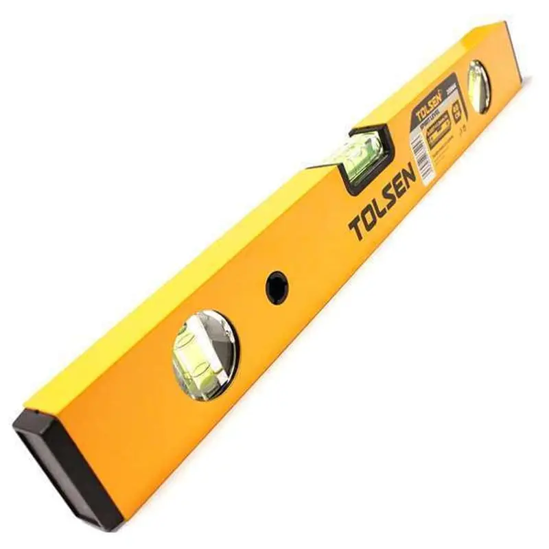 Tolsen Aluminium Spirit Level – Triple-Bubble Design, 2000Mm (80-Inch) Yellow Frame 1