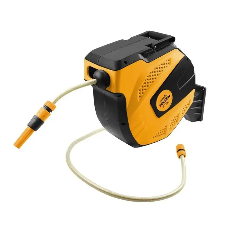 Tolsen Automatic Garden Hose Reel – 1/2" X 15M, Wall-Mounted Retractable System 1