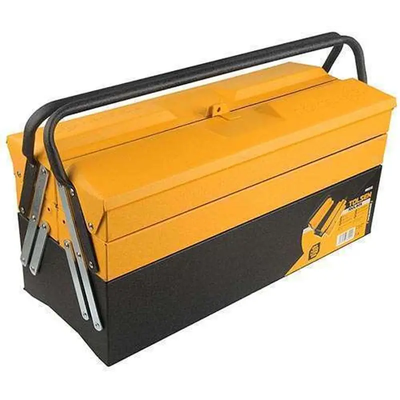 Tolsen Heavy-Duty Metal Tool Box – 495 × 200 × 290Mm Industrial Storage 1