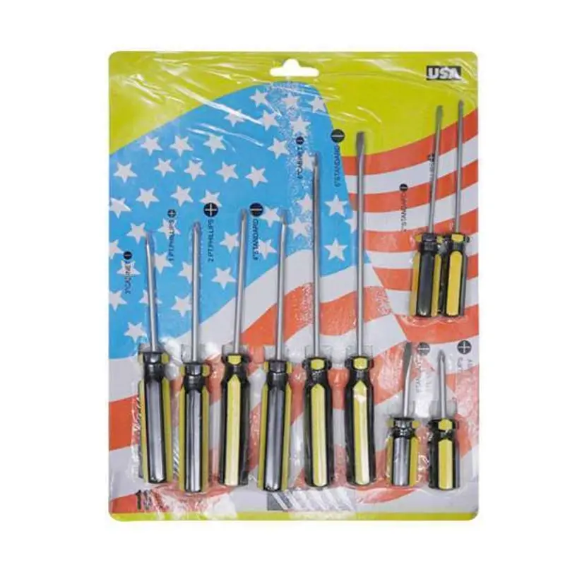 Tombo 10-Piece Professional Screwdriver Set – Full-Size & Mini Drivers 1