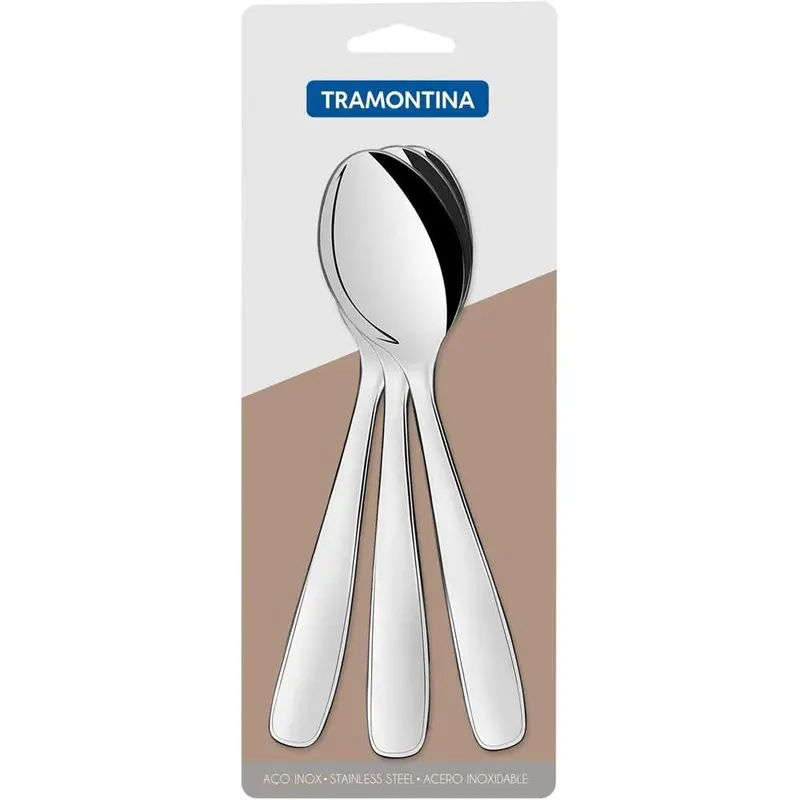 Tramontina Fphila Maresias Stainless Steel Table Spoon Set – 3-Piece Flatware Collection 1