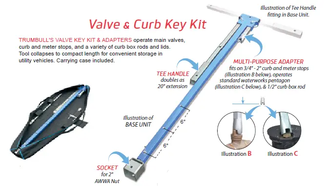 Trumbull Collapsible Valve & Curb Key Combo Kit 1