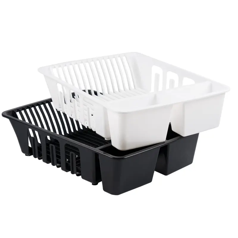 Two-Piece Dish Draining Set – Compact Kitchen Drying Rack System 1