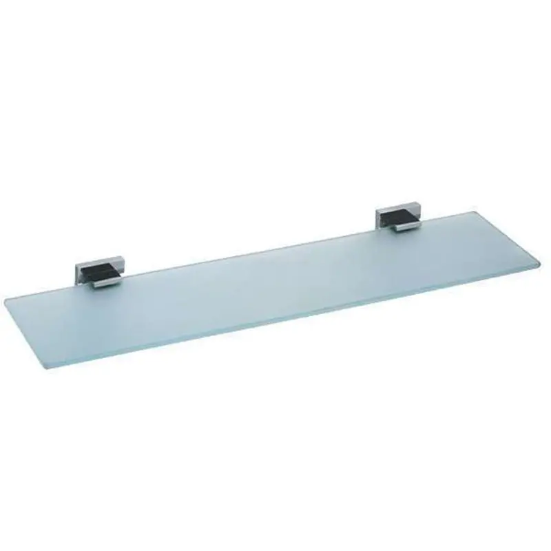 Vado Level Frosted Glass Shelf – 530Mm Width, Chrome Supports 1