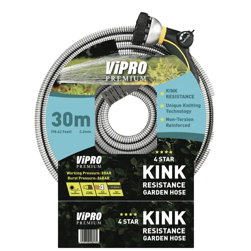 Vipro Heavy-Duty 30-Metre Reinforced Garden Hose – Premium Flexibility & Kink Resistance 1