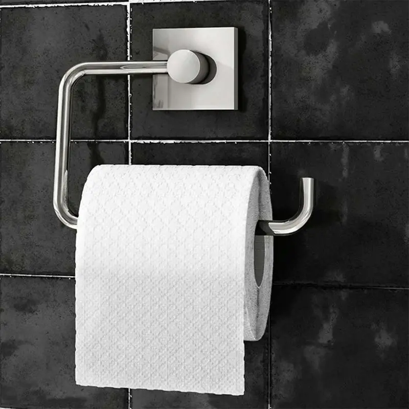 Wall-Mounted Toilet Roll Holder – Sleek Chrome Or Stainless Steel Dispenser 1