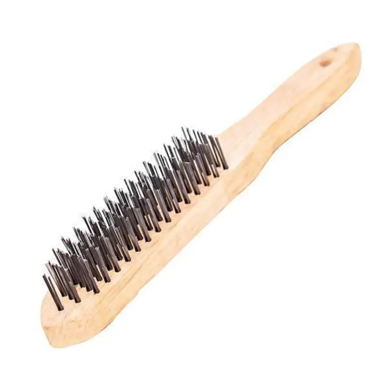 Yiwu 5-Row Steel Wire Brush – Sturdy Handle, Rust-Removal & Surface Prep Tool 1