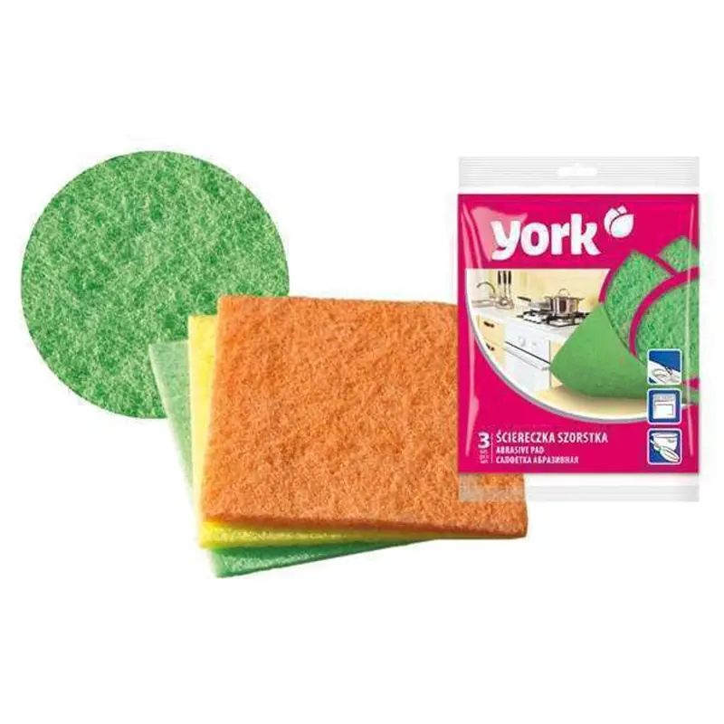 York Heavy-Duty Abrasive Cleaning Pad Set – 3-Pack 1