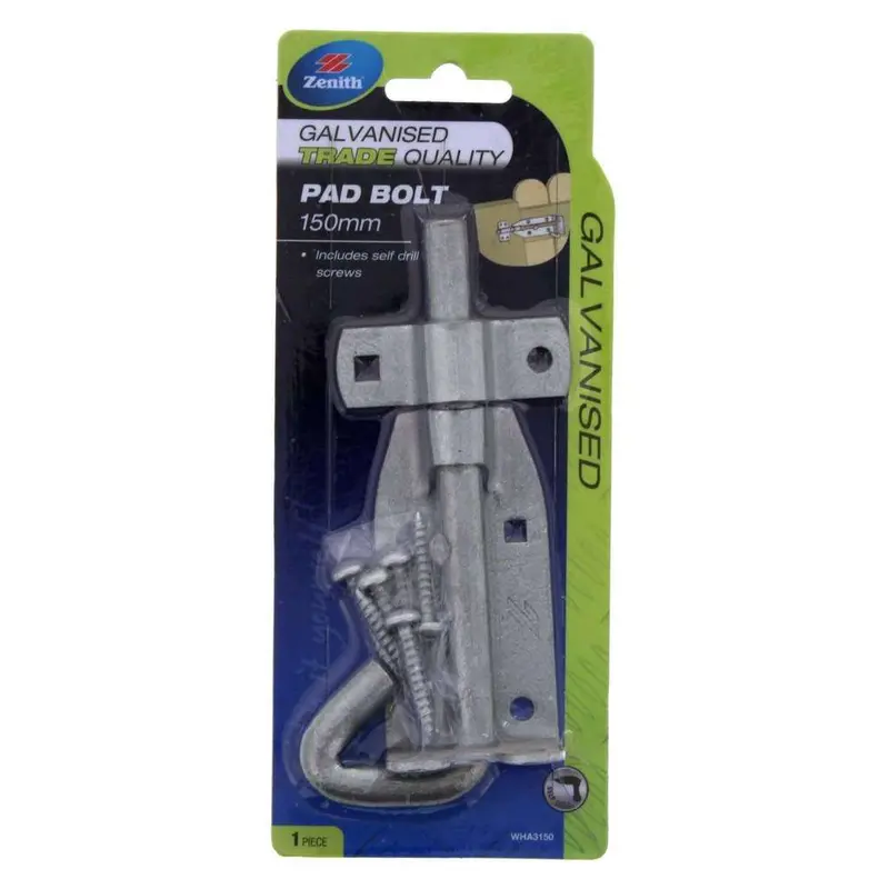 Zenith Galvanized Double-Eye Padbolt – 150Mm × 12Mm 1